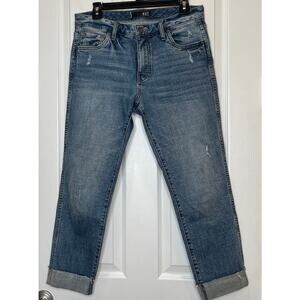 Kut from the Kloth Catherine High Rise Fab Ab Cropped Denim